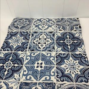 Threshold Cushion Mat Blue Tile Farmhouse